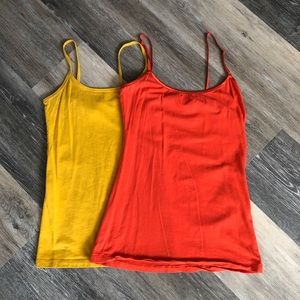 Gold & Orange Cotton Camisoles (2)